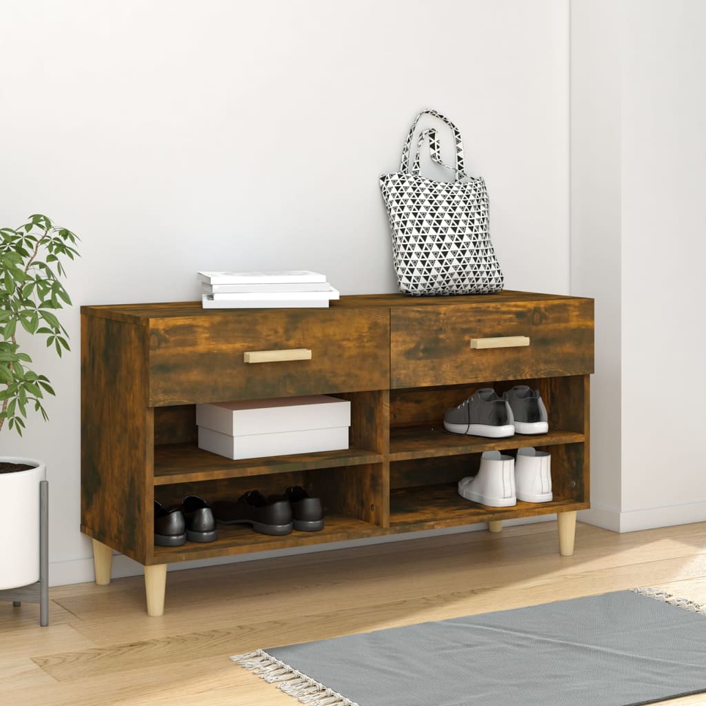 Schuhschrank Weiß 102x35x55 cm Holzwerkstoff