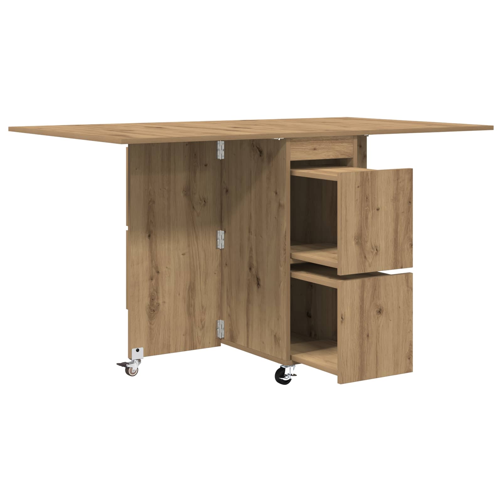 Esstisch 2 pcs 140 x 80 x 77 cm Holzwerkstoff Weiß Rechtwinklig