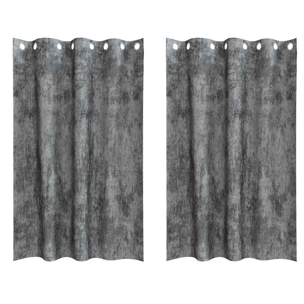 Samtvorhänge mit Vorhängen 2 pcs Weinrot 140 x 140 cm Samt