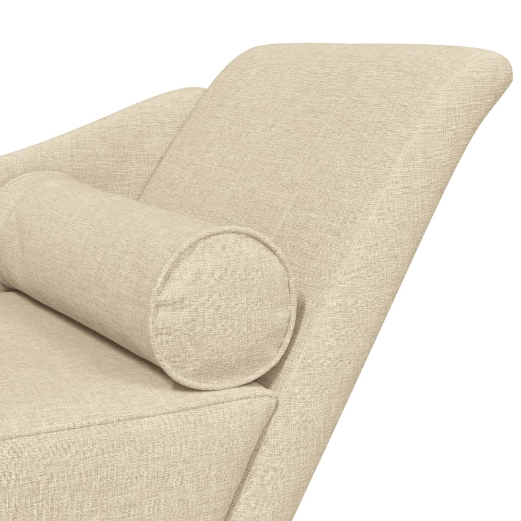 Chaiselongue mit Kissen Weinrot Stoff