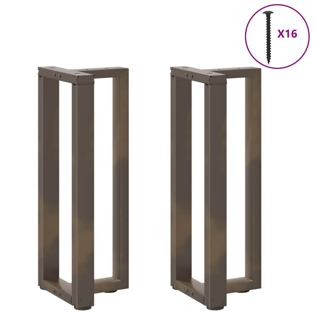Couchtischbeine T-Form 2 Stk. Schwarz 30x25x(30-31) cm Stahl