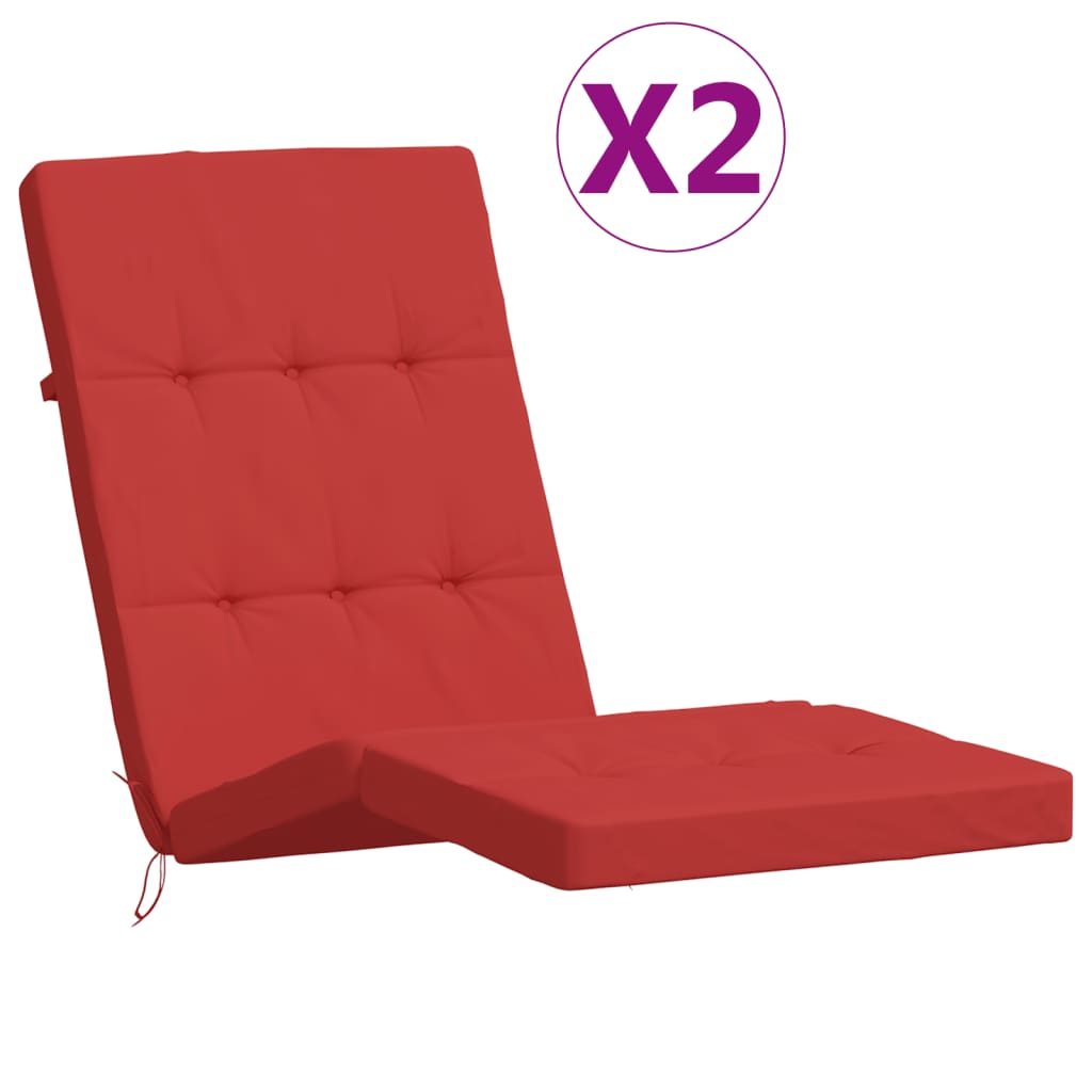 Liegestuhl-Auflagen 2 Stk. Creme Oxford-Gewebe