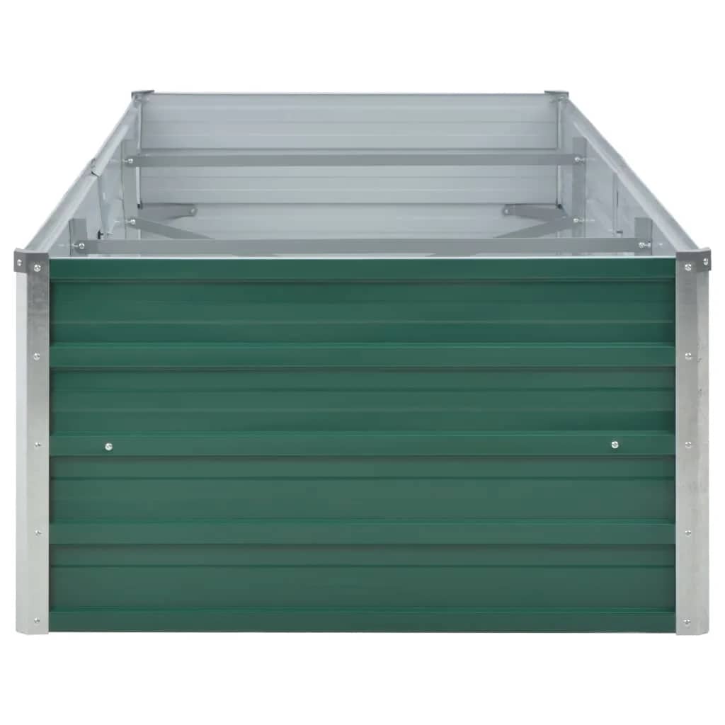 Garten-Hochbeet Verzinkter Stahl 240x80x77 cm Grün