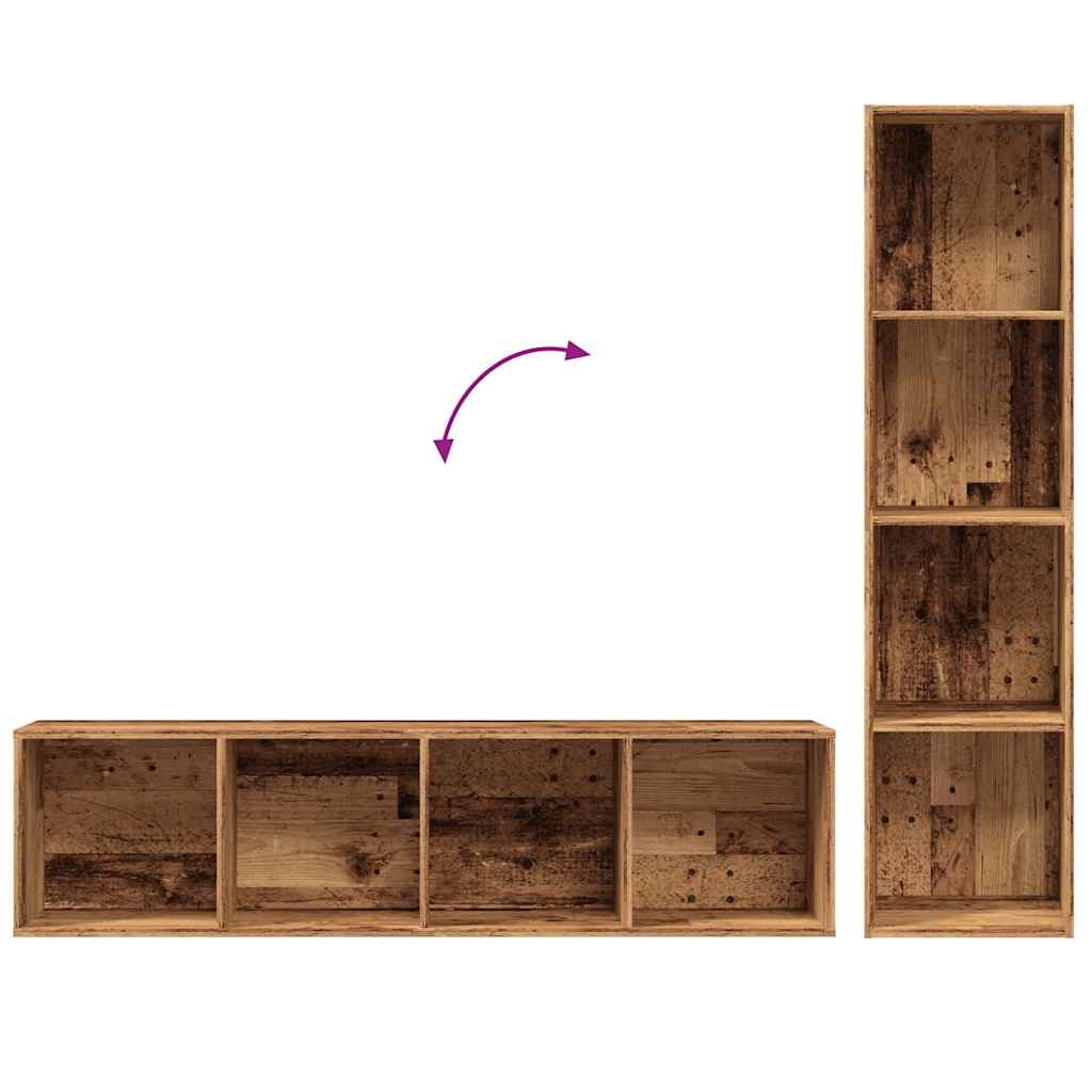 Bücherregal/TV-Schrank Weiß 143×30×36 cm