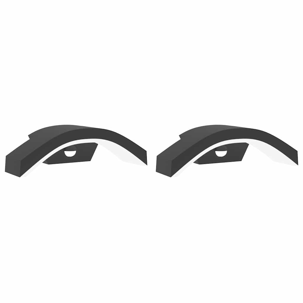 LED-Außenwandleuchten 2 Stk. Schwarz Aluminiumdruckguss