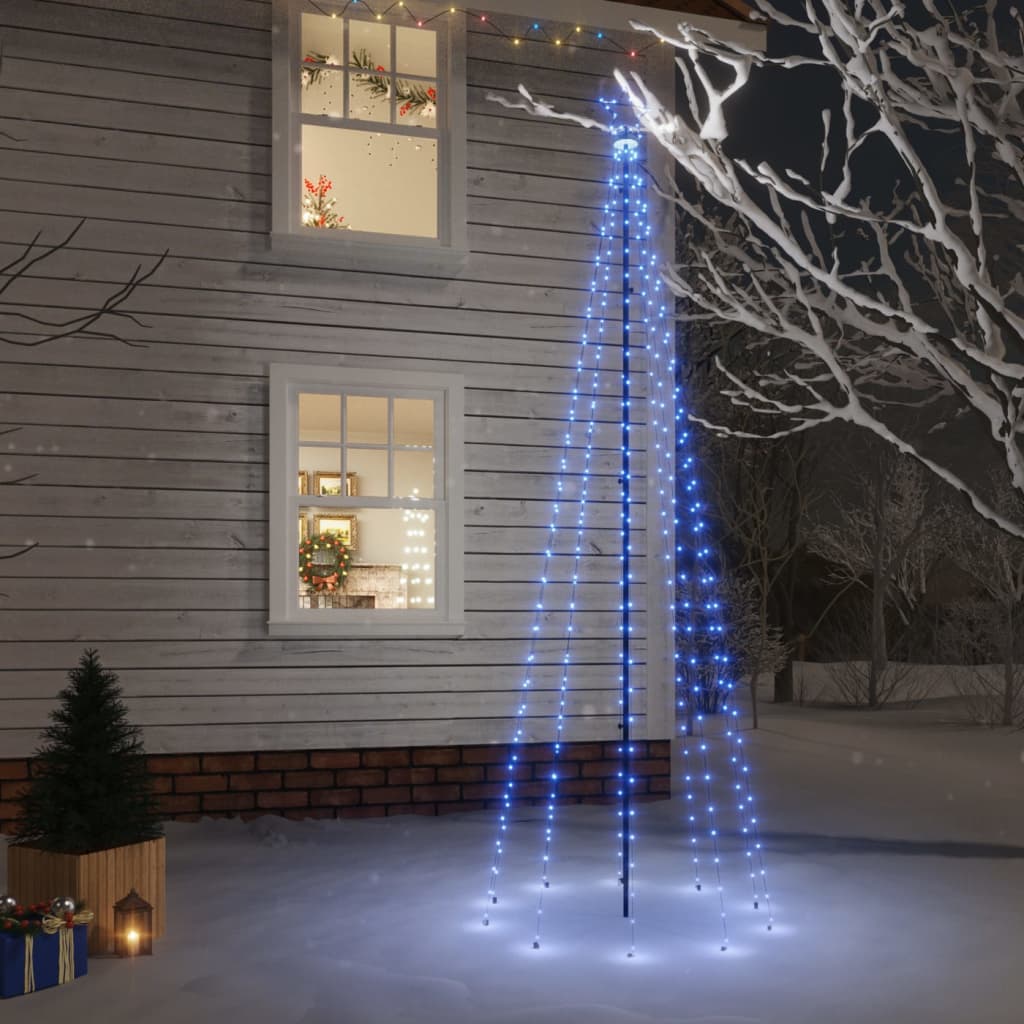 LED-Weihnachtsbaum mit Erdnägeln Mehrfarbig 310 LEDs 300 cm