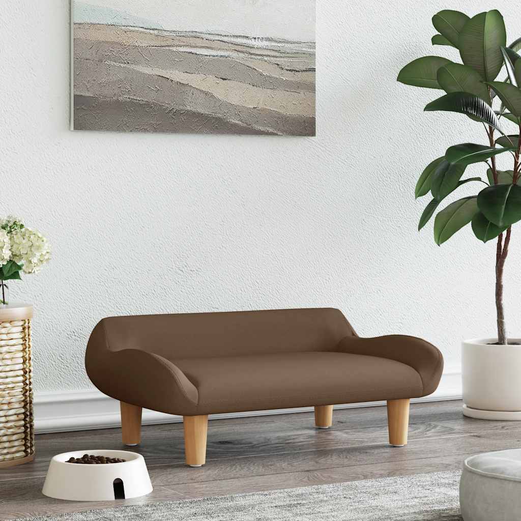 Hundebett Creme 70x40x24 cm Stoff