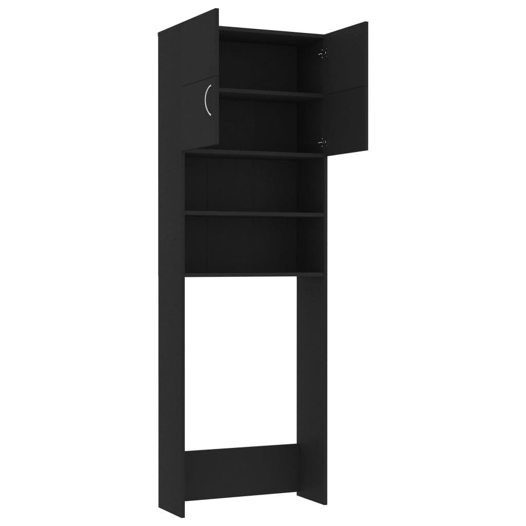 Waschmaschinenschrank Weiß 64x25,5x190 cm Holzwerkstoff