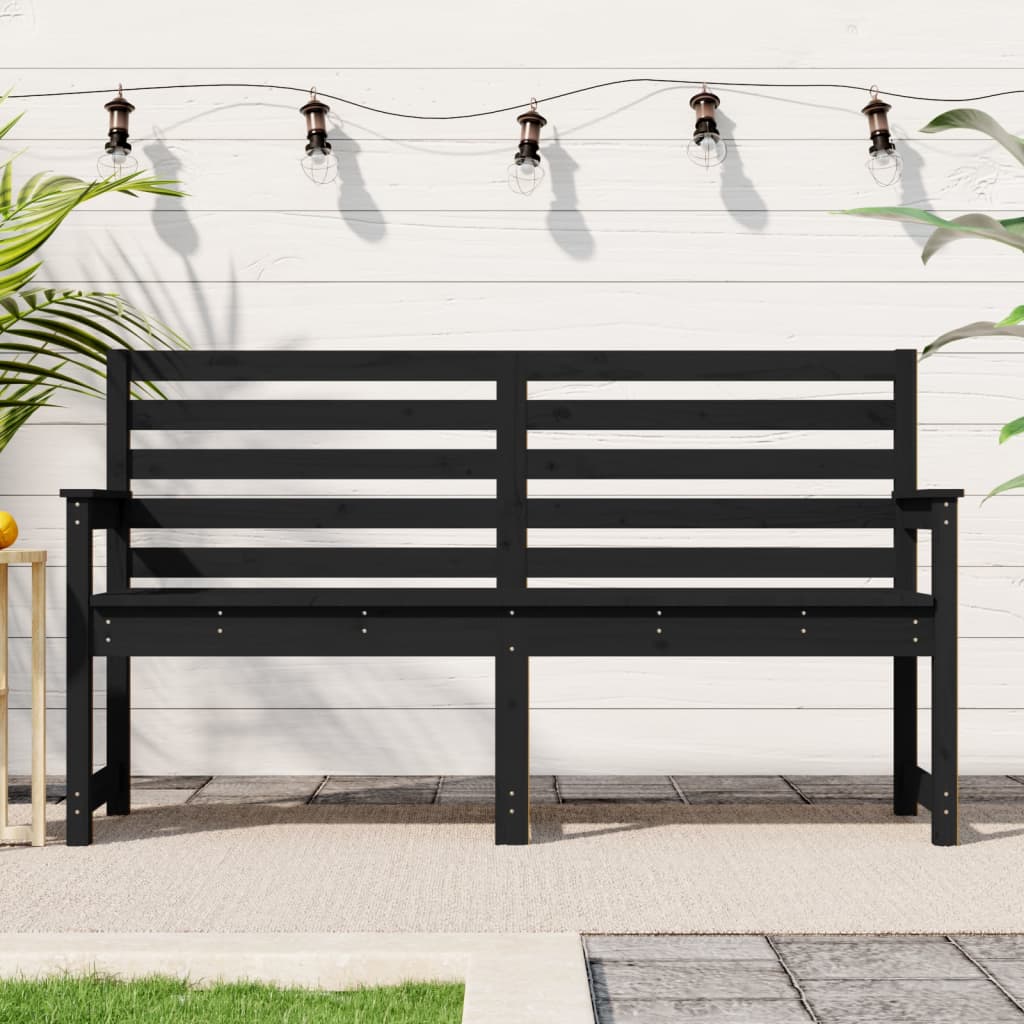 Gartenbank Grau 109x48x91,5 cm Massivholz Kiefer