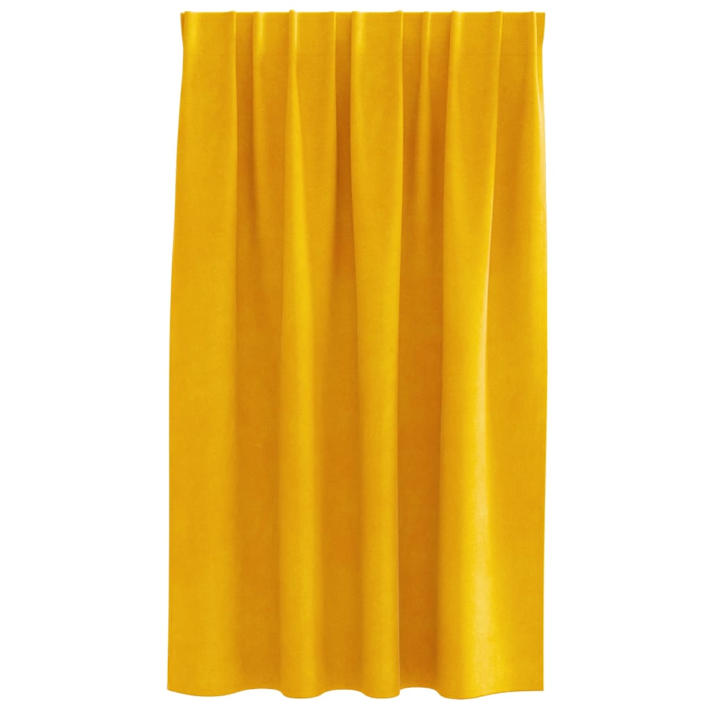 Verdunkelungsvorhänge 2 pcs Schwarz 140 x 140 cm Samt