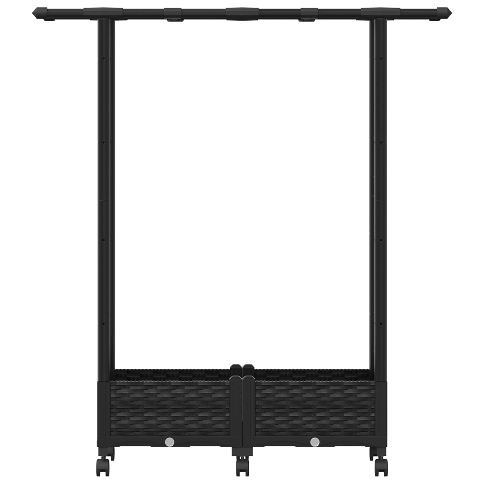 Hochbeet mit Rankgitter und Dach Braun 124 x 40 x 123 cm PP