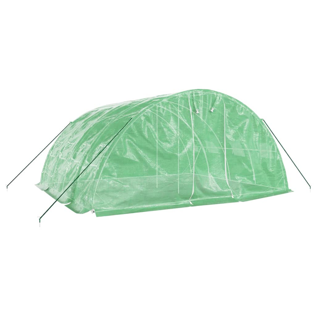 Gewächshaus mit Stahlrahmen Weiß 40 m² 8x5x2,3 m