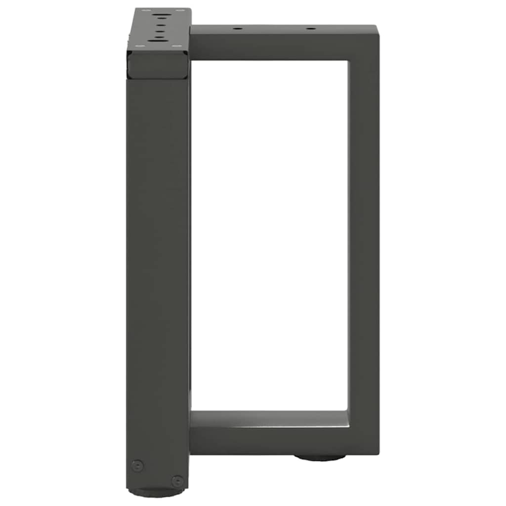 Couchtischbeine T-Form 2 Stk. Schwarz 30x25x(30-31) cm Stahl