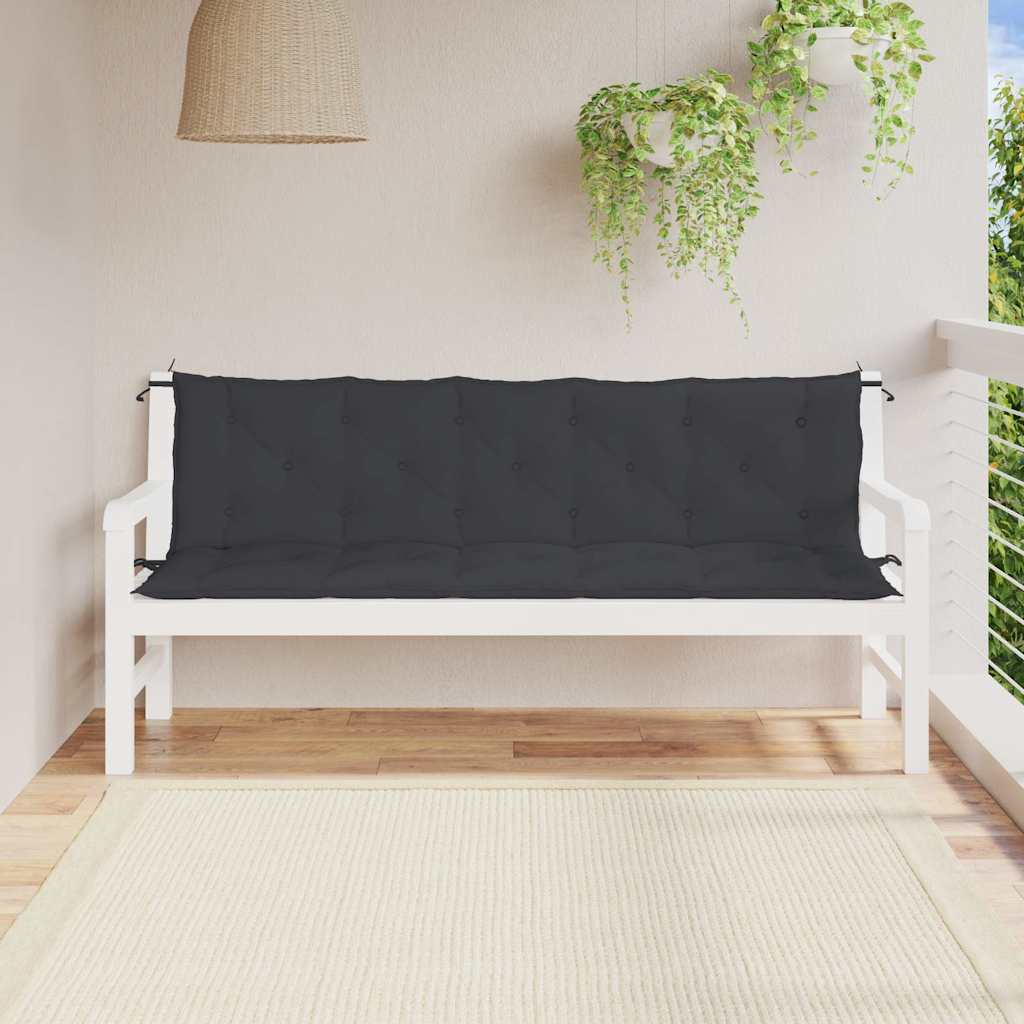 Gartenbank-Auflage Anthrazit 100x(50+50)x7 cm Oxford-Gewebe
