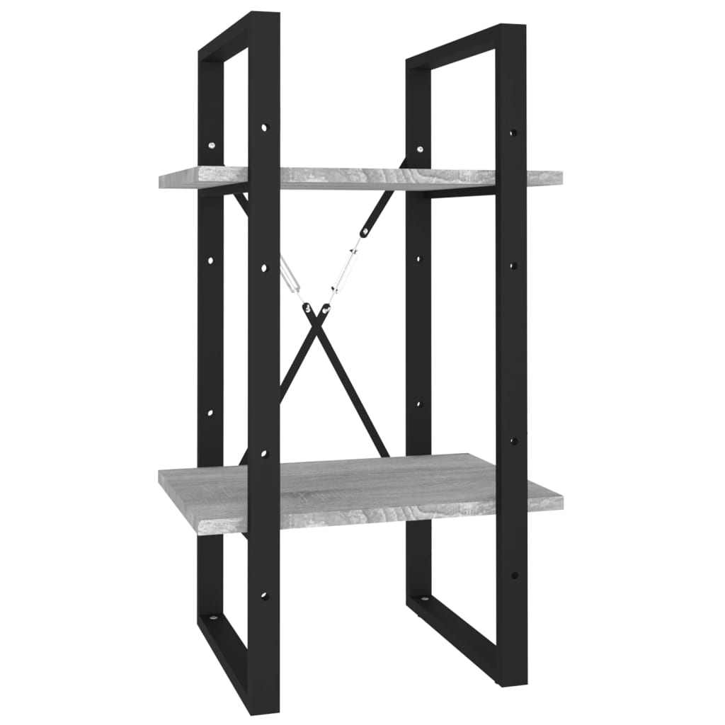 Bücherregal 2 Fächer Weiß 40x30x70 cm Holzwerkstoff