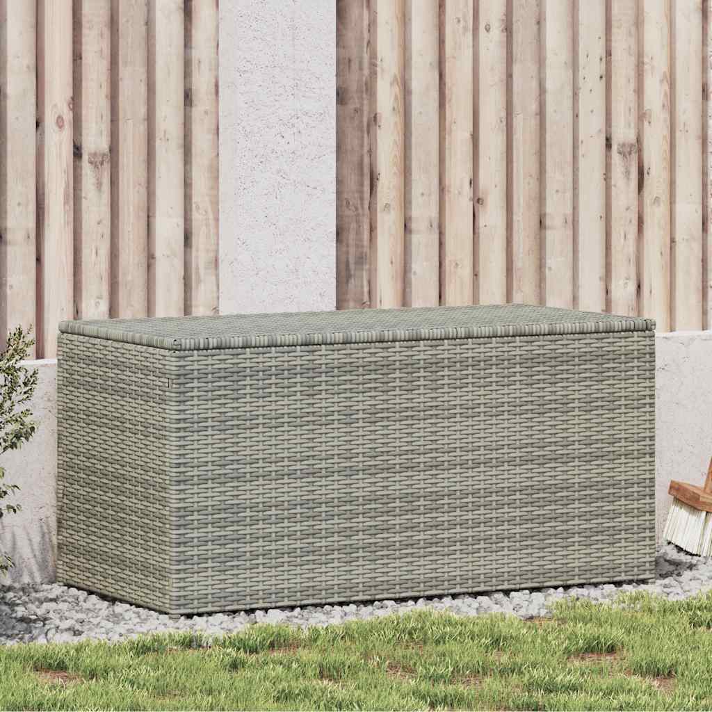 Gartentruhe Schwarz 283L Poly Rattan