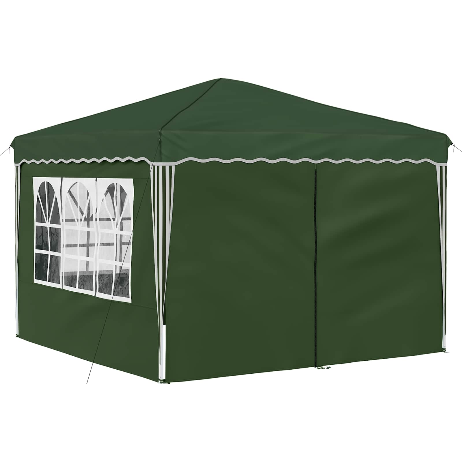 Pop-up Partyzelt 288 x 288 x 245 cm Creme Oxford-Stoff