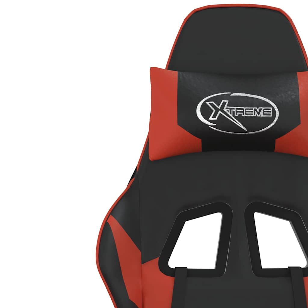 Gaming-Stuhl mit Massagefunktion Schwarz und Blau Kunstleder