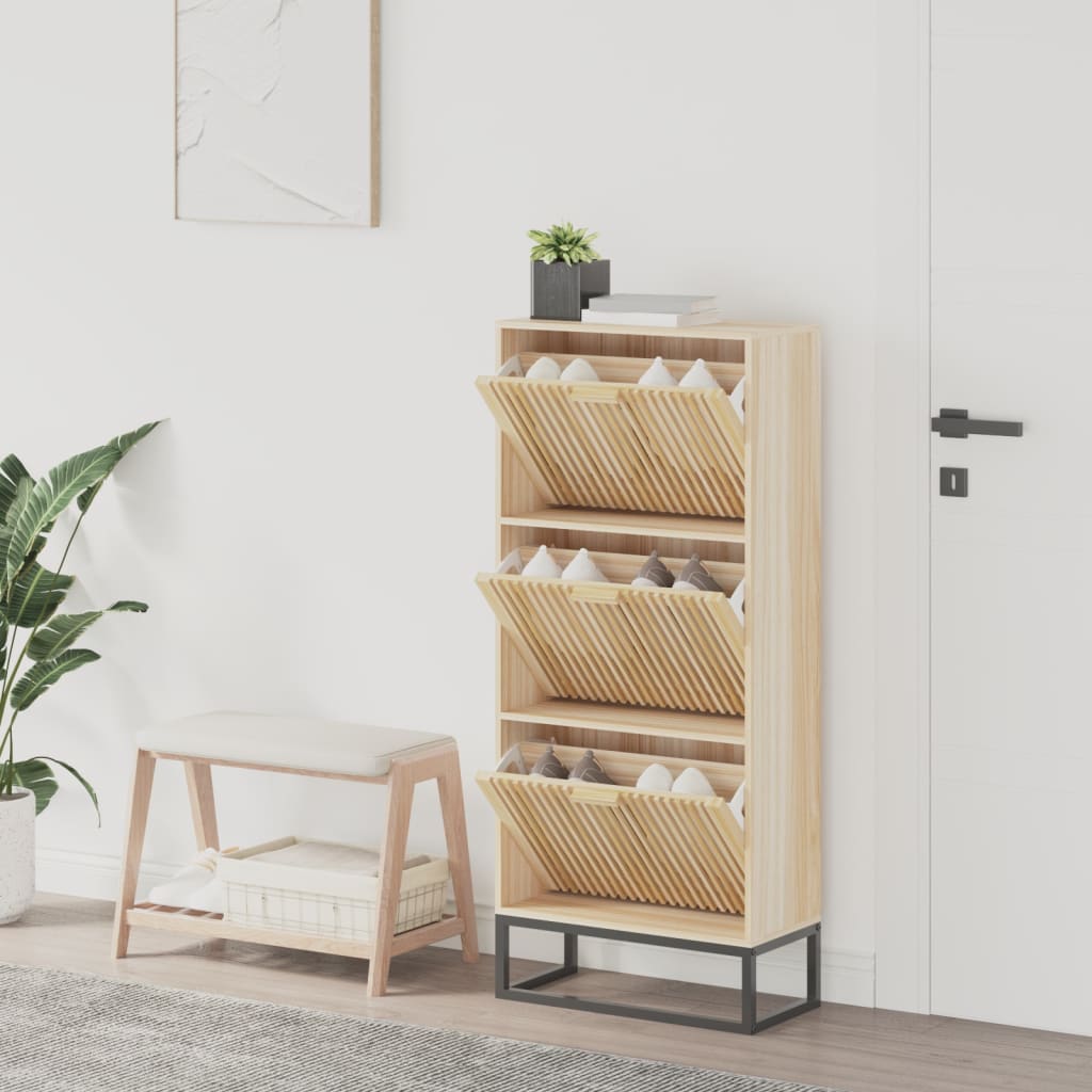 Schuhschrank Weiß 52x25x120 cm Holzwerkstoff