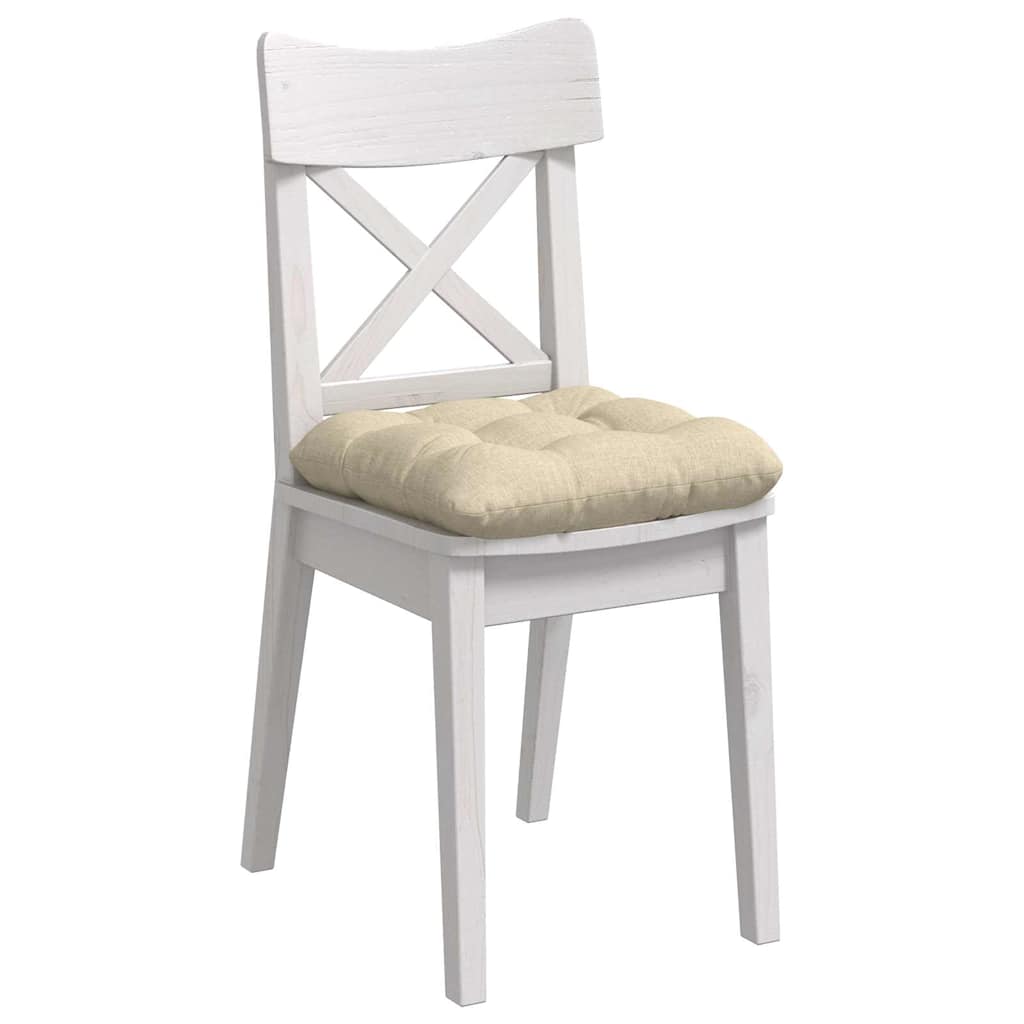 Sitzkissen 4 pcs Hellgrau 40 x 40 x 12 cm Stoff