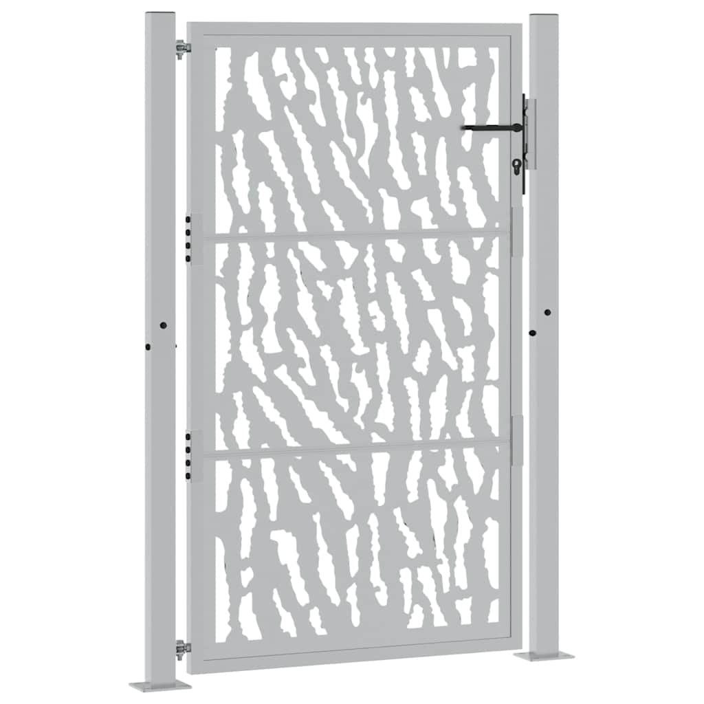 Gartentor Schwarz 100x100 cm Stahl Lichtdesign