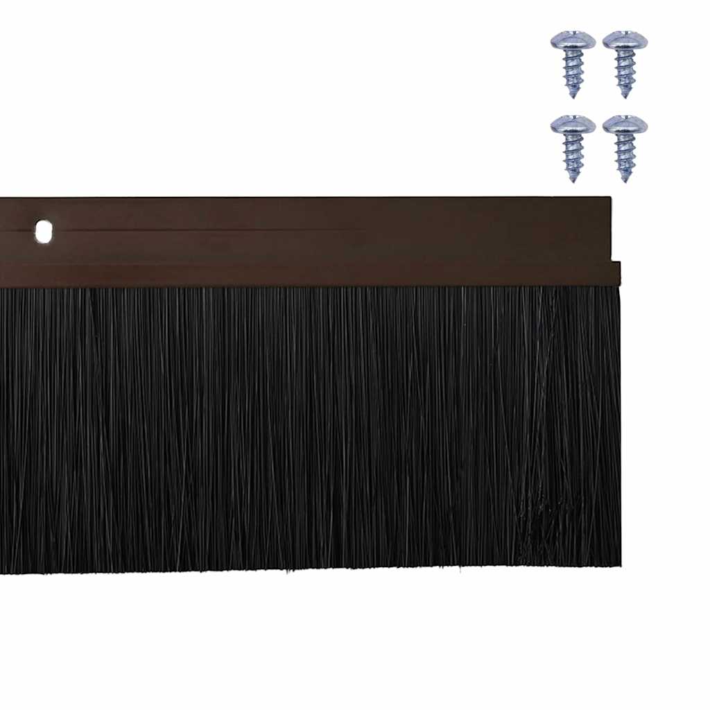 Aufsteck Türbürstendichtungen 2 pcs Braun 100 cm