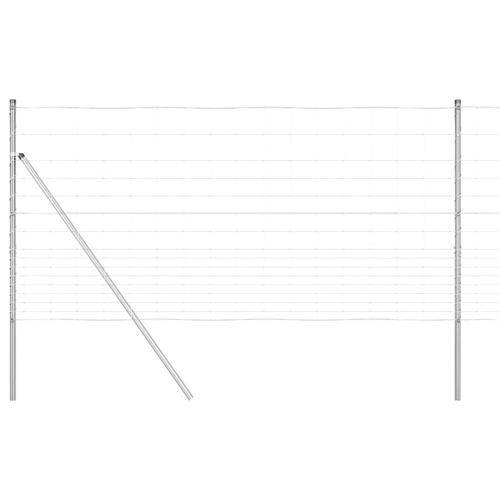 Ground Fix Geschweißter Drahtzaun 25 x 0,8 m Silber Netz