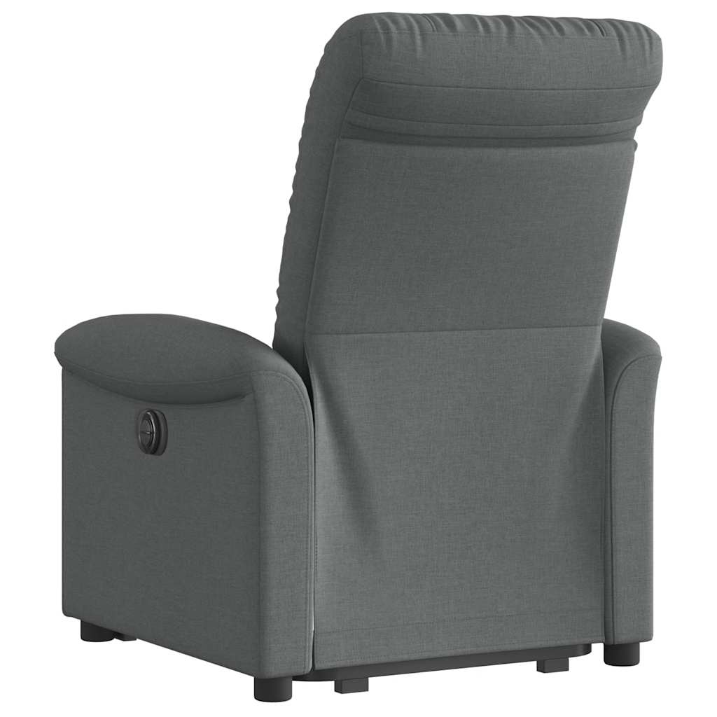 Massagesessel mit Aufstehhilfe Hellgrau Stoff