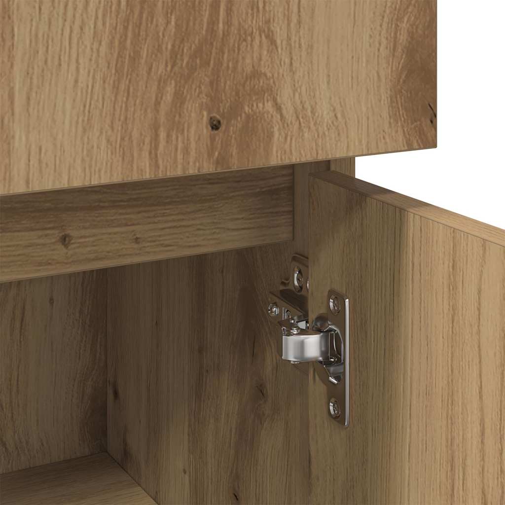 Badezimmerschrank Weiß 30x30x95 cm Holzwerkstoff