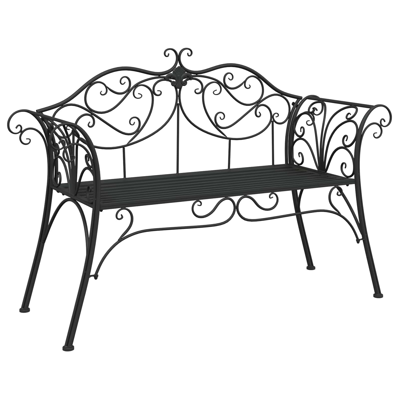 Gartenbank 2-Sitzanzahl 114 x 56,5 x 90 cm Stahl Silber Grau