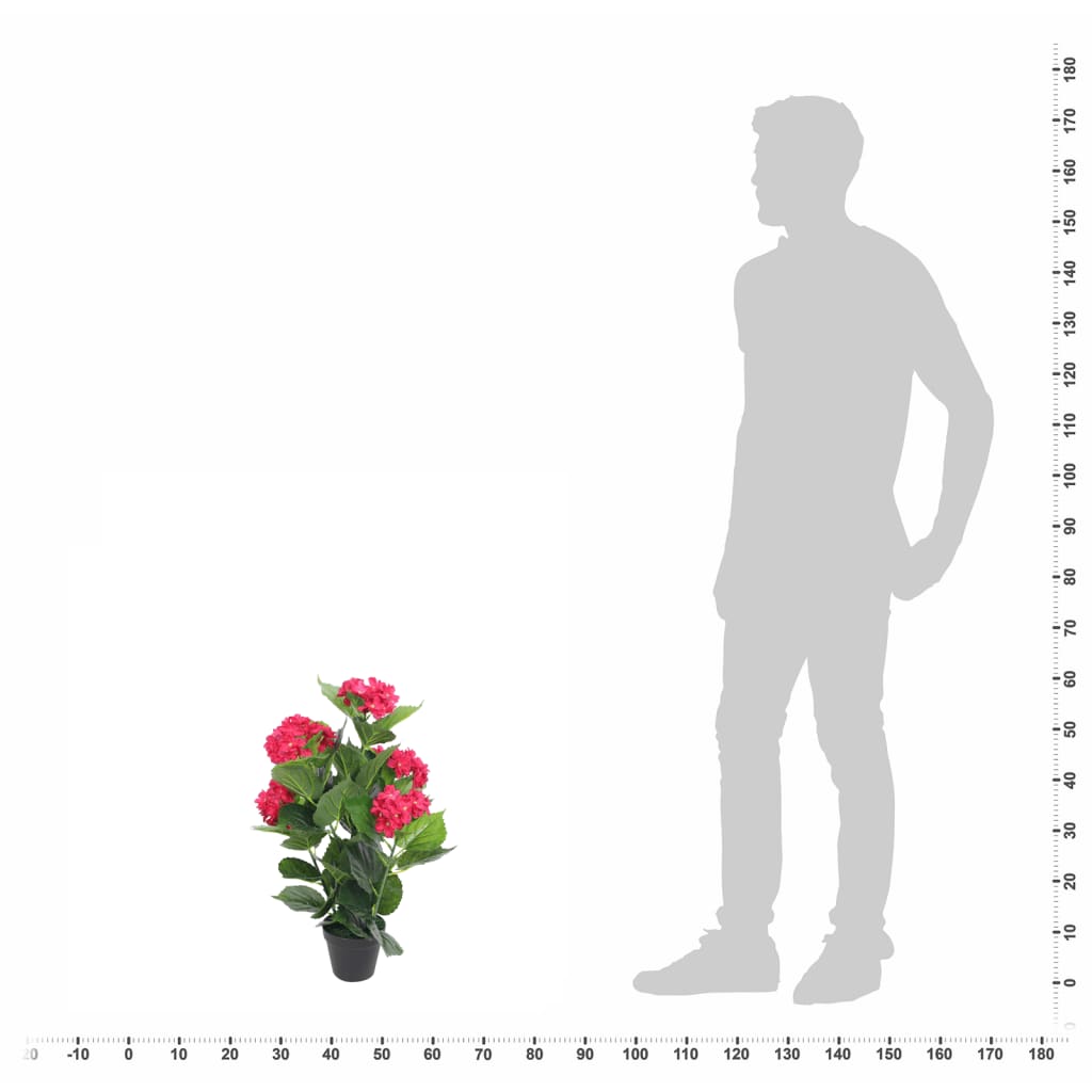 Künstliche Flamingoblume mit Topf 90 cm Rot und Gelb