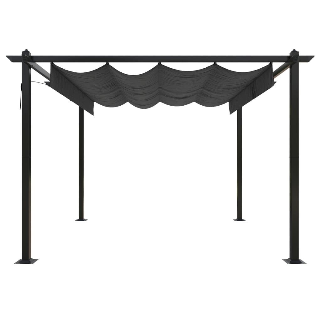 Pavillon mit Ausziehbarem Dach 3x3 m Creme