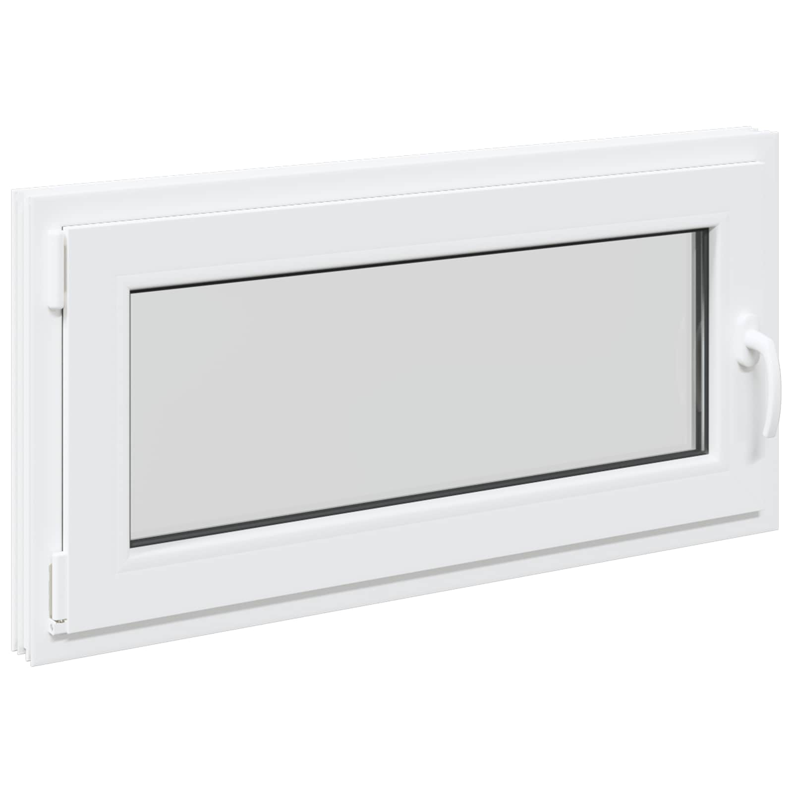Kellerfenster RISOR 50 x 50 cm PVC und Glas Weiß