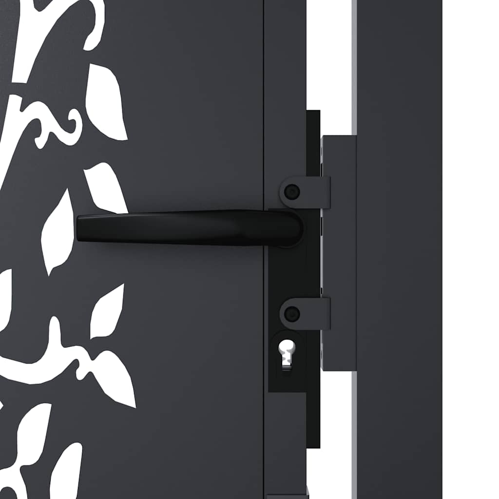 Gartentor Anthrazit 100x75 cm Stahl Baum-Design