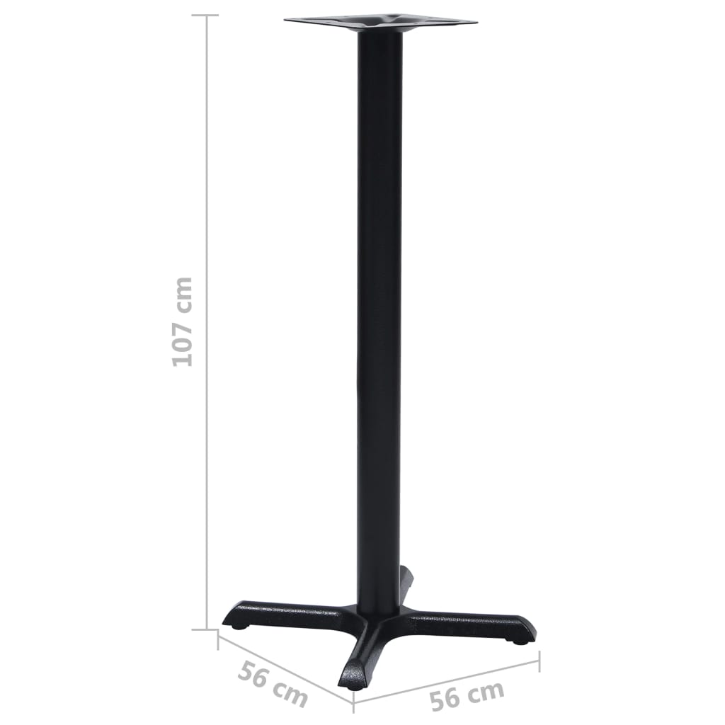 Bistrotisch-Gestell Schwarz 56x56x72 cm Gusseisen