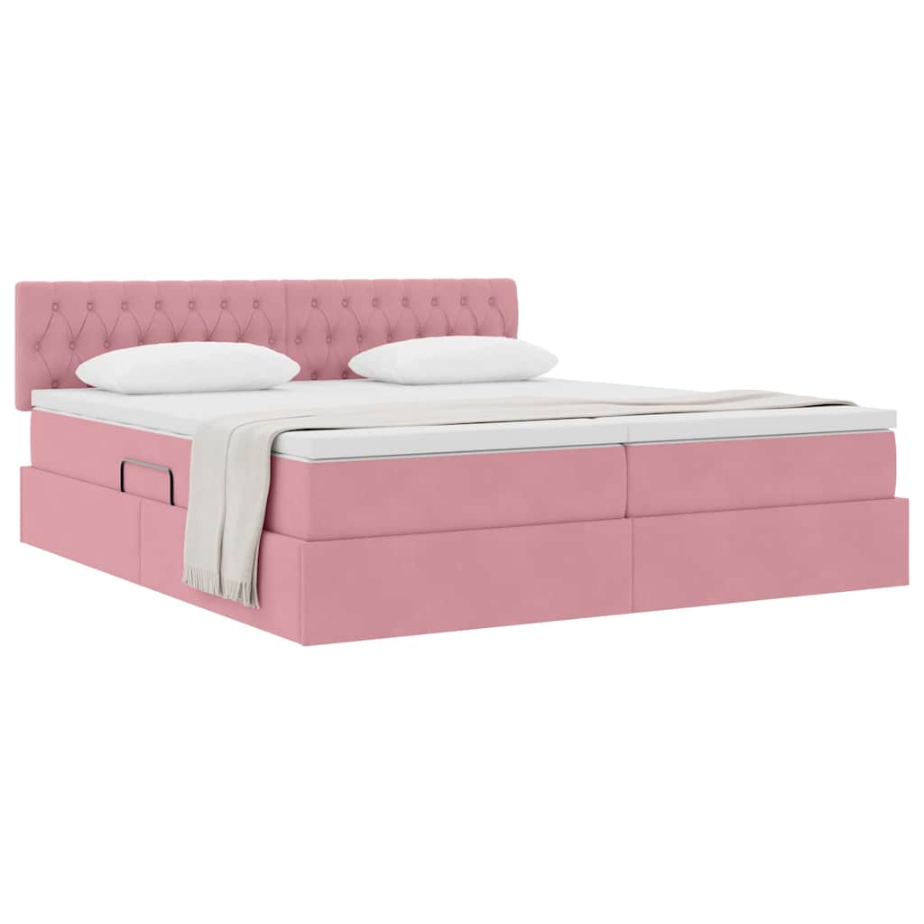 Aufbewahrungsbett mit Matratze Hellgrau 90 x 200 cm