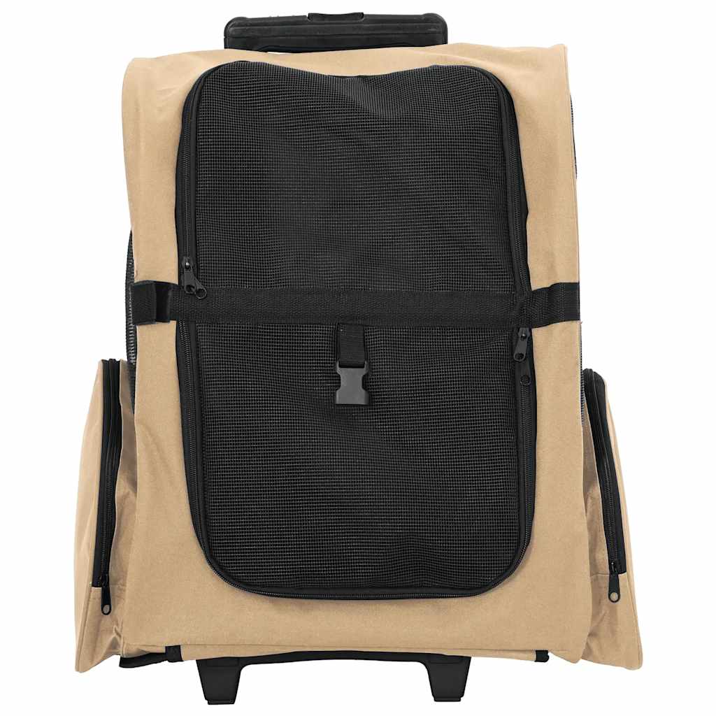 Trolley für Haustiere 3-in-1 Faltbar Beige