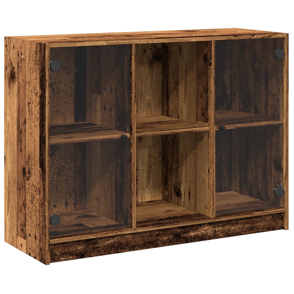 Bücherschrank mit Türen Weiß 204x37x75 cm Holzwerkstoff