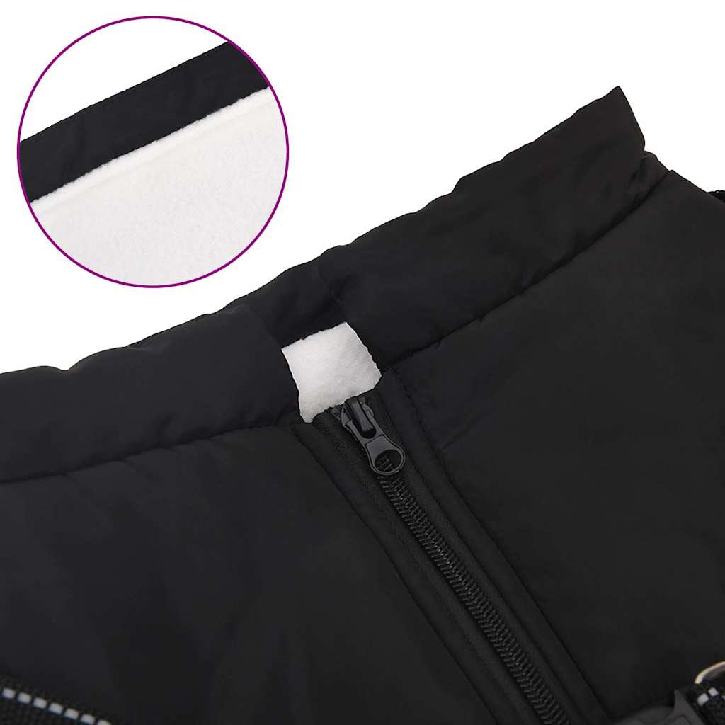 Hundemantel mit Geschirr Wasserdicht Reflektierend Lila L48