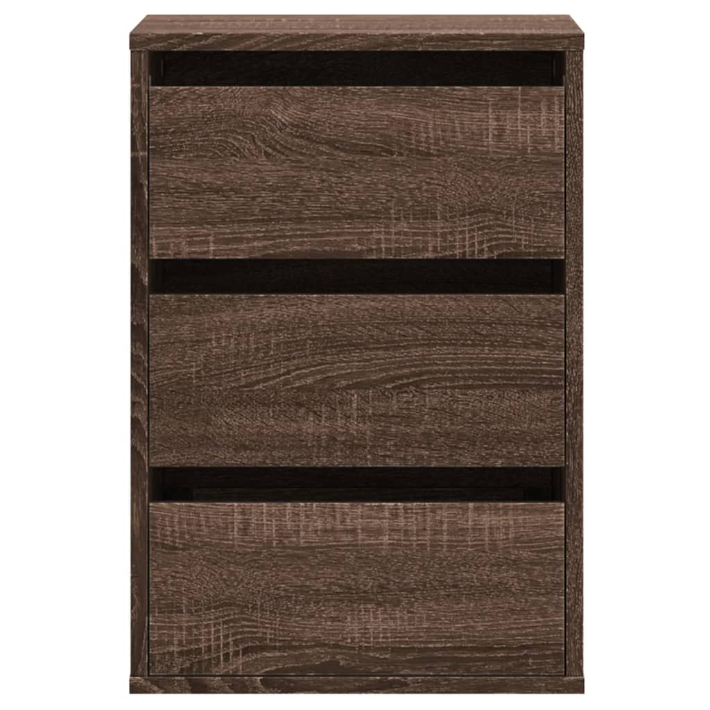Schubladenschrank Schwarz Eichen-Optik 41 x 40 x 58 cm