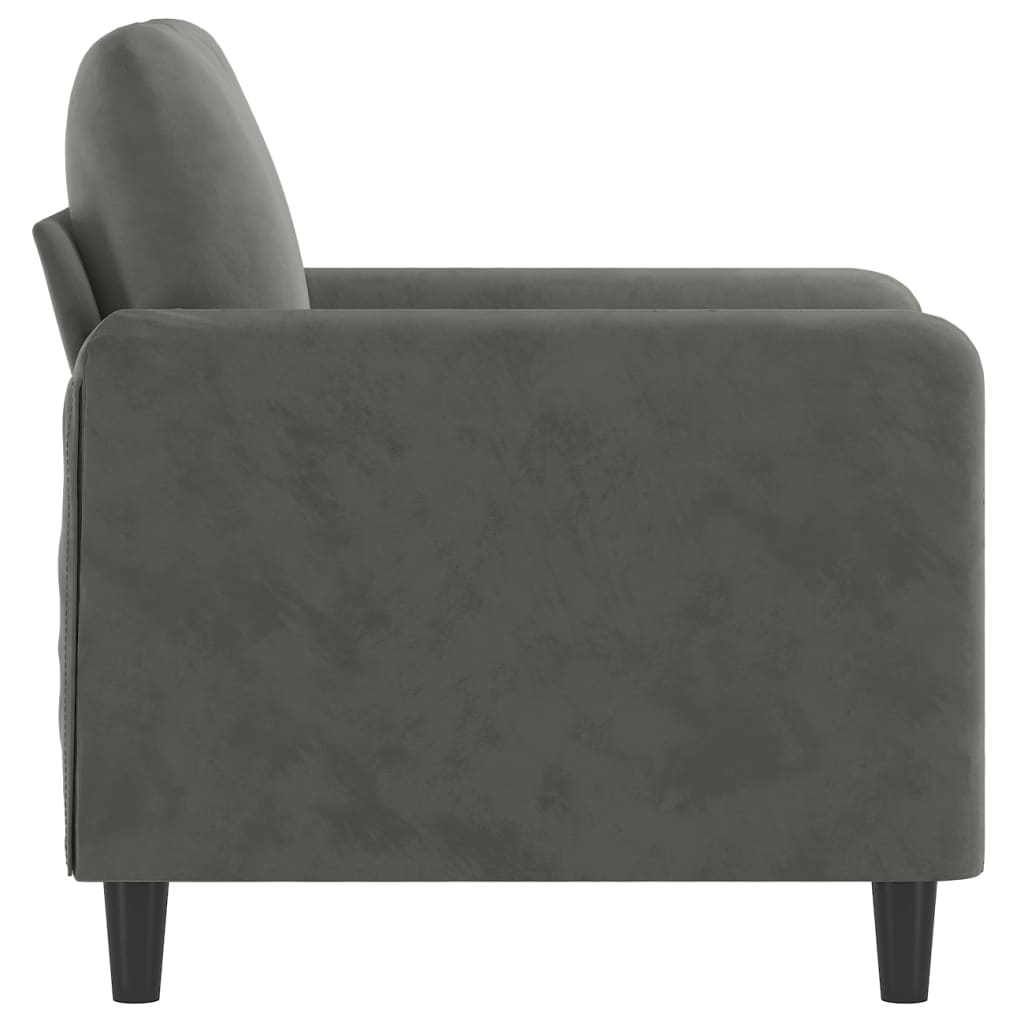 2-Sitzer-Sofa Hellgrau 120 cm Samt