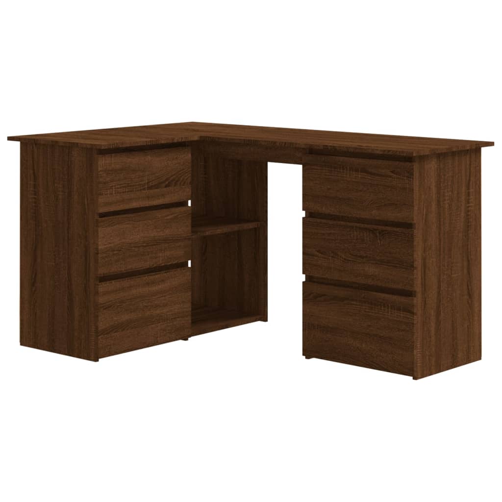 Eckschreibtisch Weiß 145x100x76 cm Holzwerkstoff