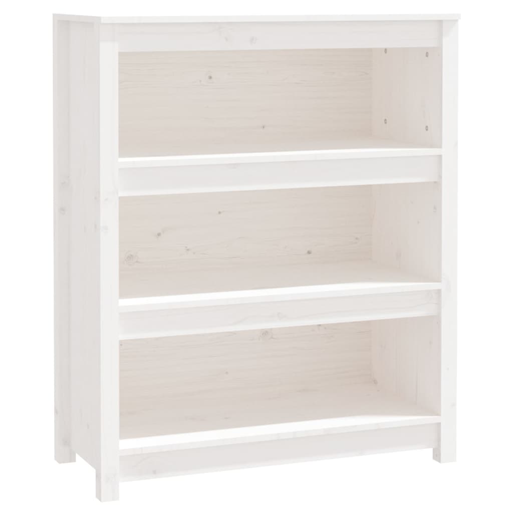 Bücherregal Grau 80x35x68 cm Massivholz Kiefer