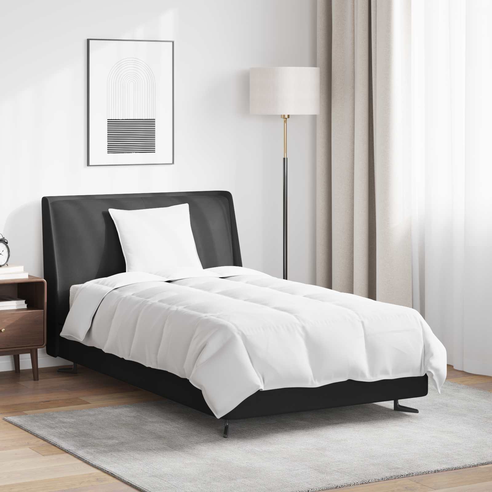 Sommerdecke mit Kissen 2 pcs Weiß Daunenfeder