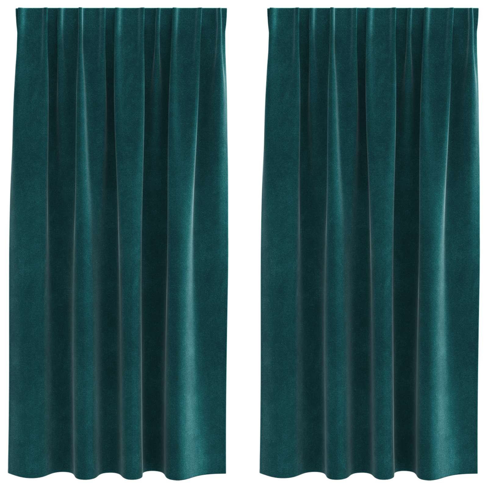 Verdunkelungsvorhänge 2 pcs Schwarz 140 x 140 cm Samt