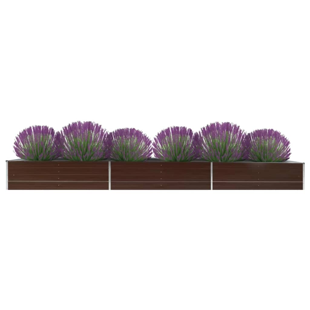 Hochbeet Braun 160 x 80 x 77 cm Verzinkter Stahl