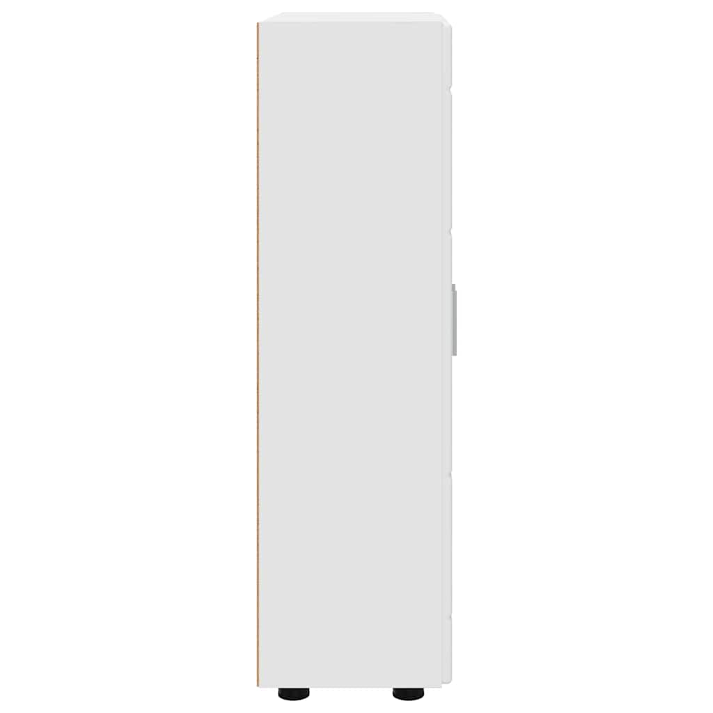 Highboard mit Regal FLORIN Weiß 60 x 35 x 182 cm Holzwerkstoff
