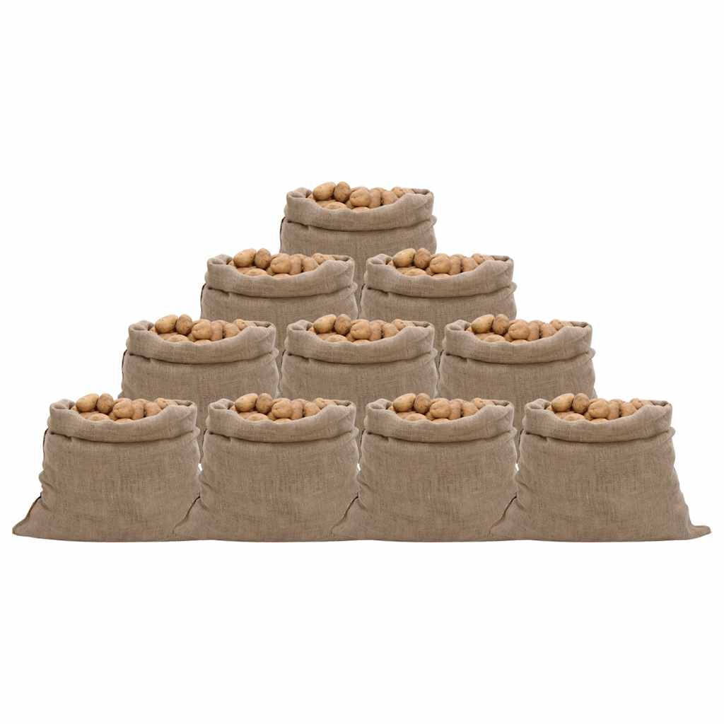 Jutesäcke 5 Stück 60 x 105 cm 100 % Jute 220 g/m²