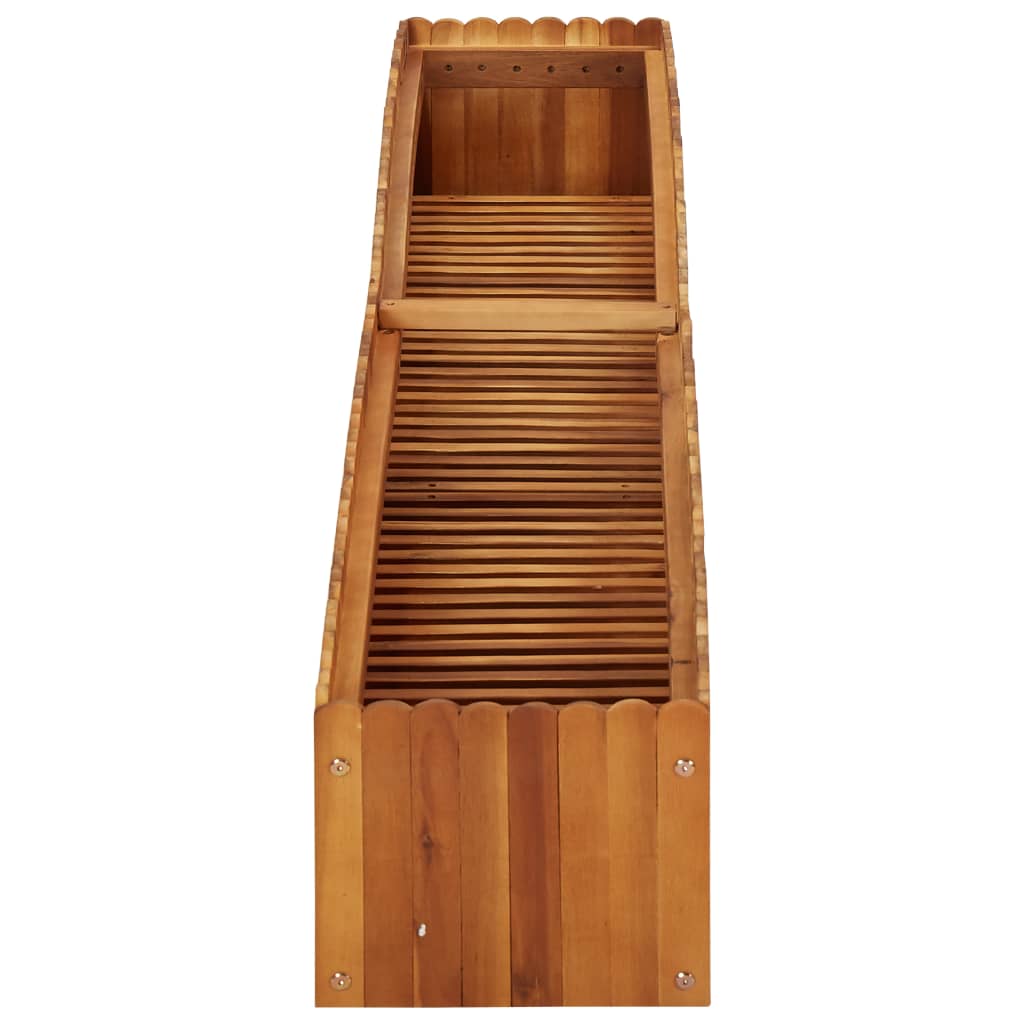 Garten-Hochbeet 50 x 30 x 25 cm Massivholz Akazie