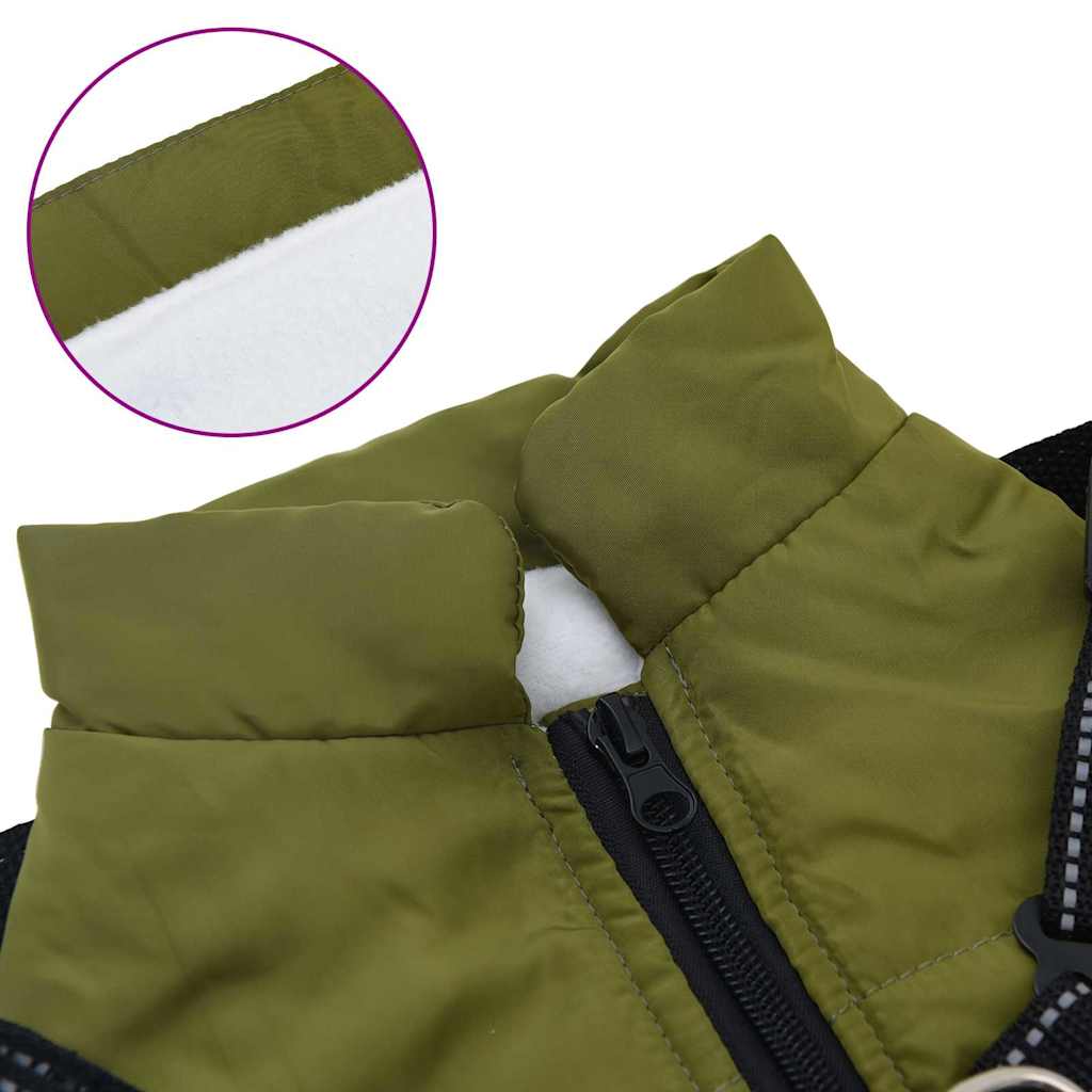 Hundemantel mit Geschirr Wasserdicht Reflektierend Lila L48